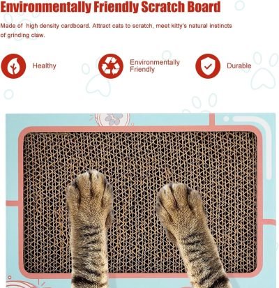 Cat Enrichment Toys for Indoor Cats, Whack-A-Mole Cat Puzzle Toy, Corrugated Cardboard Cat Scratching Post, Indoor Cat Scratching Post Toy, Safe and Fun Paw Scratcher, Exercise Puzzle for All Ages