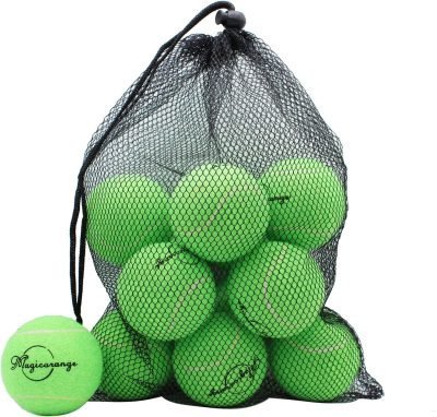 Tennis Balls, 12 Pack Advanced Training Tennis Balls Practice Balls, Come with Mesh Bag for Easy Transport, Good for Beginner Training Ball