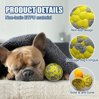 Dog Balls, Indestructible Tennis Balls for Dogs, Durable Bouncy Dog Toy Balls for Aggressive Chewers, Interactive Dog Toys for Fetch Game, Lightweight Floating Dog Toys (4 Balls)