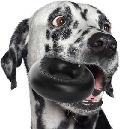 Dog Toys for Aggressive Chewers | Virtually Indestructible Dog Toys for Large Breeds Such as Pit Bulls | Heavy Duty Dog Toy | Black