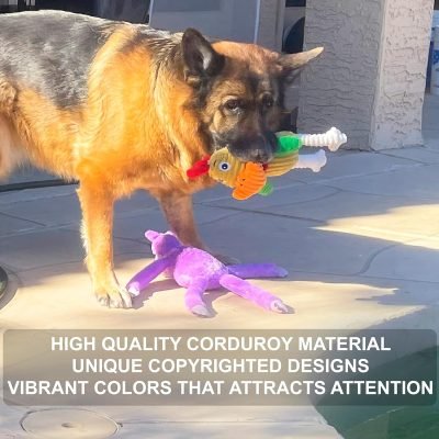 5 Pack Tough Plush Animal Dog Toys Assortment Value Bundle Dog Squeaky Toys Assortment Puppy Pet Mutt Dog Toy Dog Squeak Toy for Medium Large Dogs