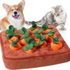 Dog Carrot Toy, Enrichment Dog Puzzle Toys, Hide and Seek Carrot Farm Dog Plush Chew Toys for Small Medium and Large Dogs Cats with 12 Carrots