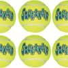 Air Dog Squeak air Tennis Ball Dog Toy, Large, Yellow, 6 Count