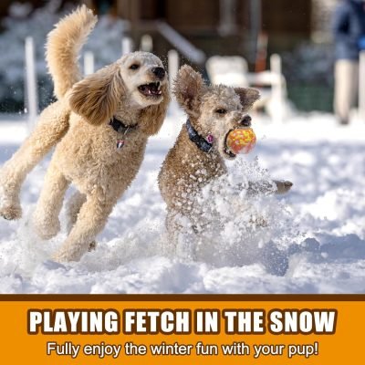 Dog Balls, Indestructible Tennis Balls for Dogs, Durable Bouncy Dog Toy Balls for Aggressive Chewers, Interactive Dog Toys for Fetch Game, Lightweight Floating Dog Toys (4 Balls)