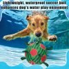 Watermelon Ball Dog Water Toys- Waterproof Dog Soccer Ball with Straps, Dog Beach Balls for Summer Outdoor Games Swimming Pool with Family Kids, Outdoor Dog Toys (9 inch)