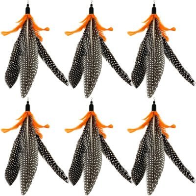 Cat Feather Toys Refill Cat Wand Replacement Feathers, 16 PCS Cat Toy Feather Refills, Cat Wand Attachments Feathers for Cat Toys