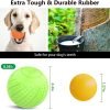 Interactive Dog Toy Ball 2.3'' 2 Interactive Modes Soft Enhanced Rubber Bite Resistant Durable Motion Activated Automatic Rolling Ball Toys with LED