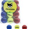 Dog Squeaky Tennis Balls for Pet Playing in 3 Sizes Premium Strong Dog & Puppy Balls for Training, Play, Exercise The Easiest Color for Dogs Red Yellow Blue (Medium-12pack)