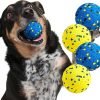 Dog Balls Tennis Ball Toys Dog Toys for Aggressive Chewers Durable Teething Chew Toys Water Toy Fetch Balls for Large Medium Small Dog and Puppies (4 Balls)