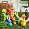 91TeJaY3CKL._AC_SL1500 9 Pack Latex Squeaky Dog Toys 7 Inch Soft Rubber Dog Chew Toy Animal Standing Stick Puppy Fetch Interactive Play Toy Assorted Animal Pet Toys for Small Medium Large Dogs(Classic)