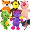 91x7pBCiaVL._AC_SL1500 5 Pack Plush Toys Assortment Value Bundle Puppy Pet Mutt Squeak Toy for Medium Large Dogs
