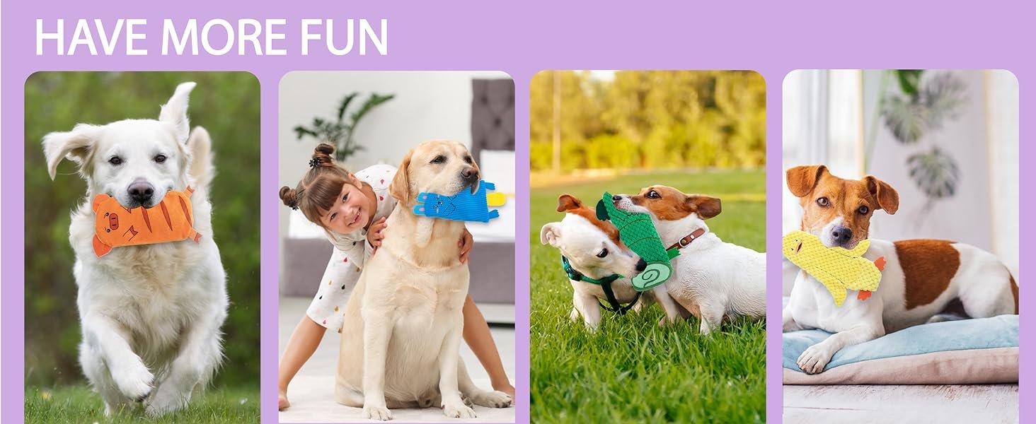 8 Pack Dog Squeaky Toys 