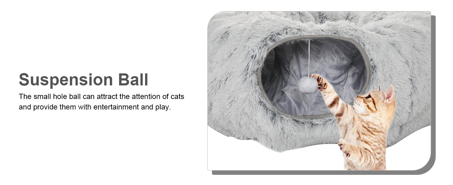 Collapsible Cat Donut Tunnel