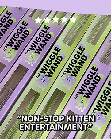 the wiggle wand cat toy packaging